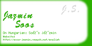 jazmin soos business card